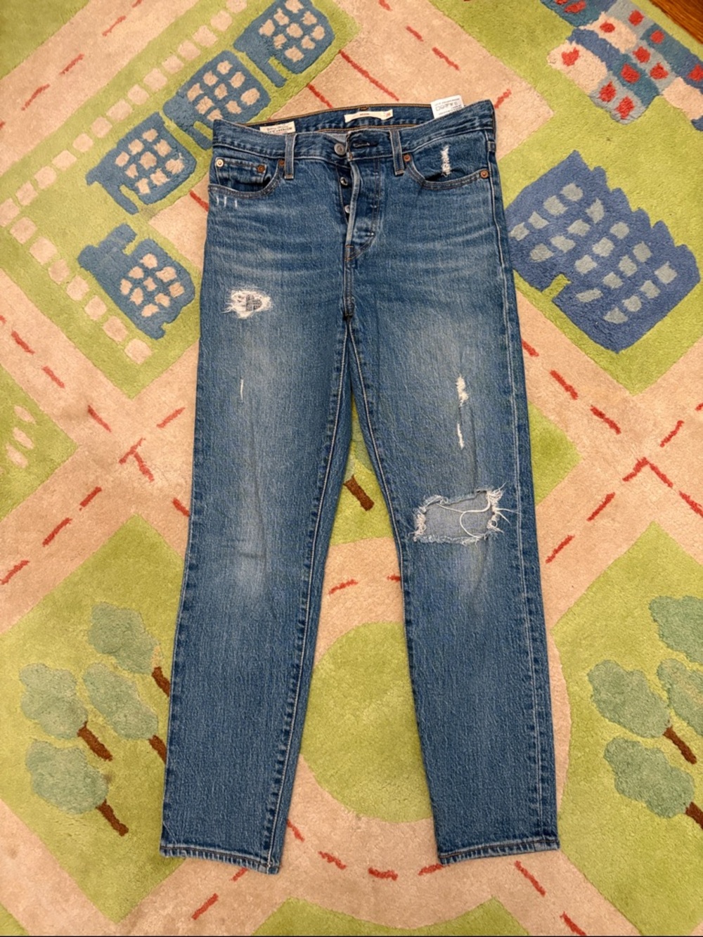 Levi’s Wedgie Jeans - size 26; Distressed,  Button-Fly